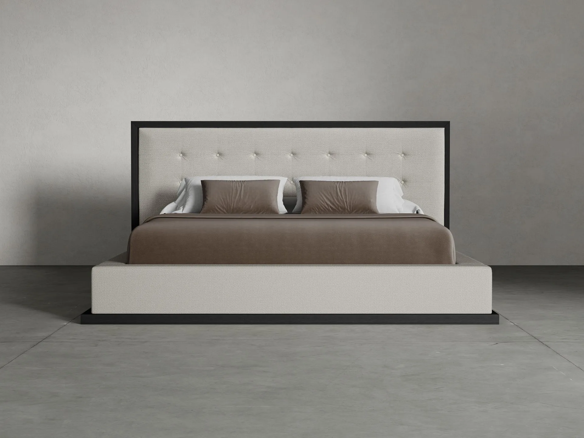Ludlow Bed en espuma de alta resiliencia, color wengué