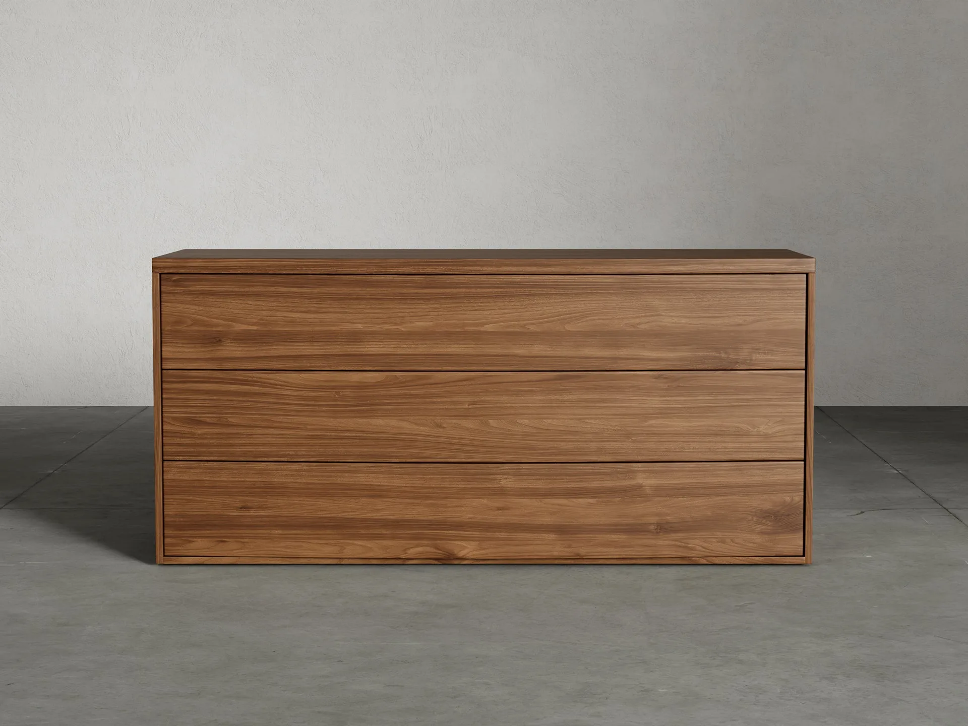 Ludlow Dresser en acero inoxidable, color nogal