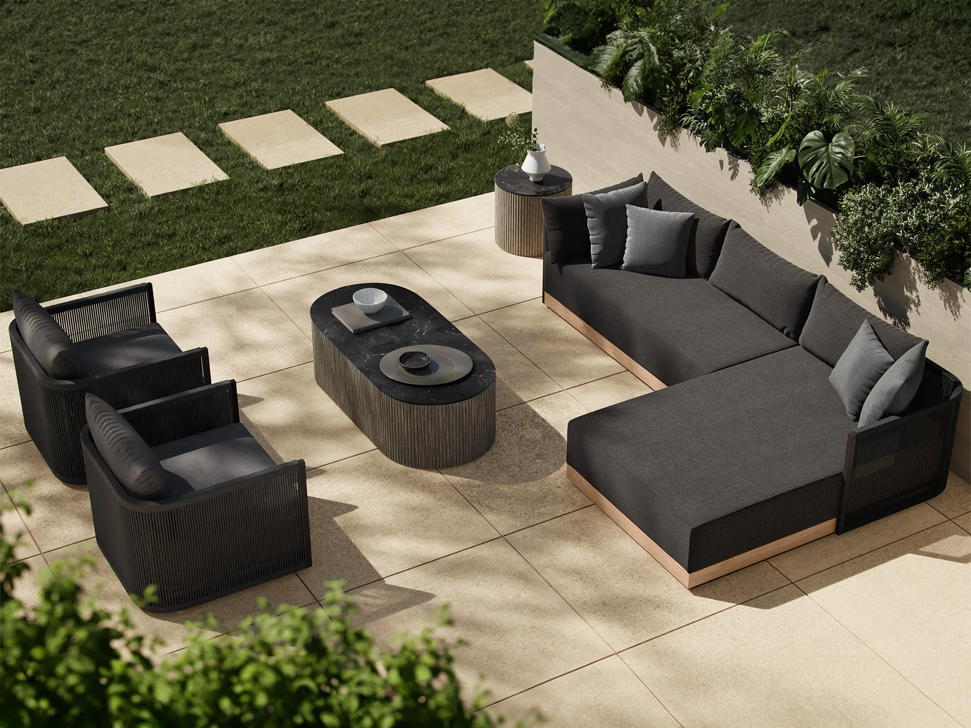 Clifton Outdoor Sectional Sofa miniatura 6