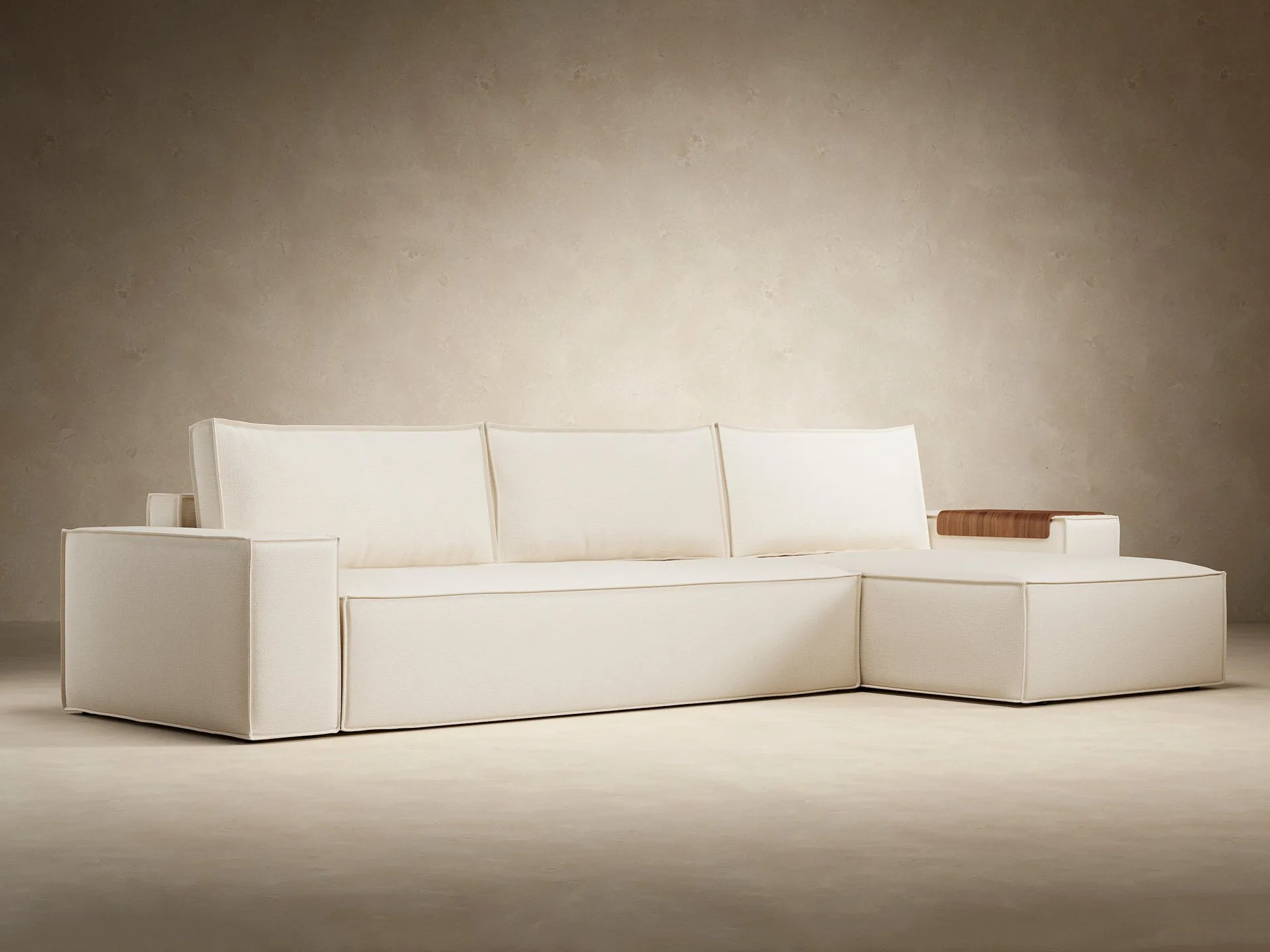 Newilla Wide Arms Sectional Sofa Bed miniatura 6