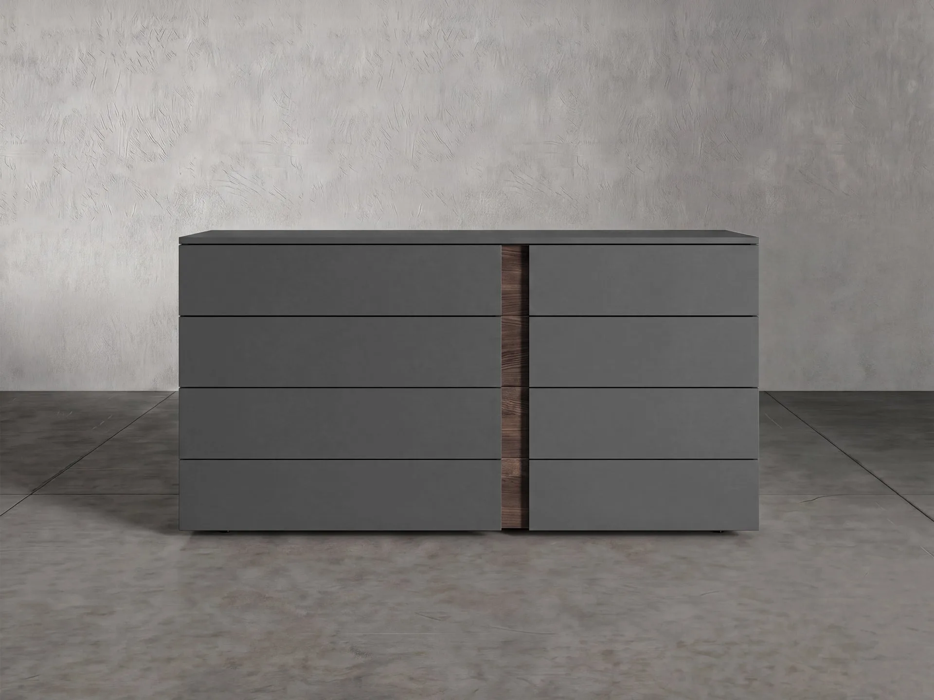 Park Dresser color gris gaviota oscuro y nogal