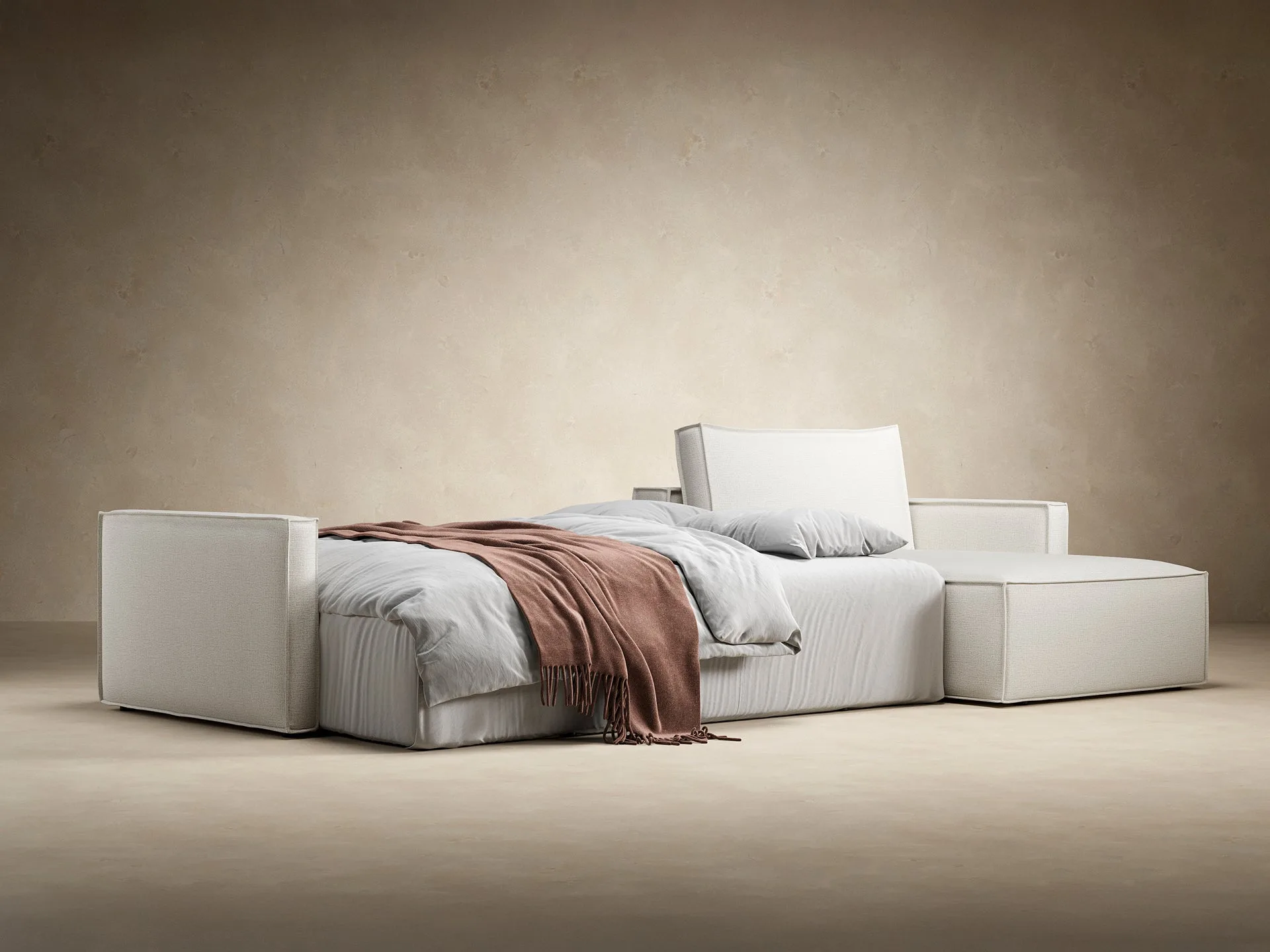 Newilla Slim Arms Sectional Sofa Bed miniatura 14