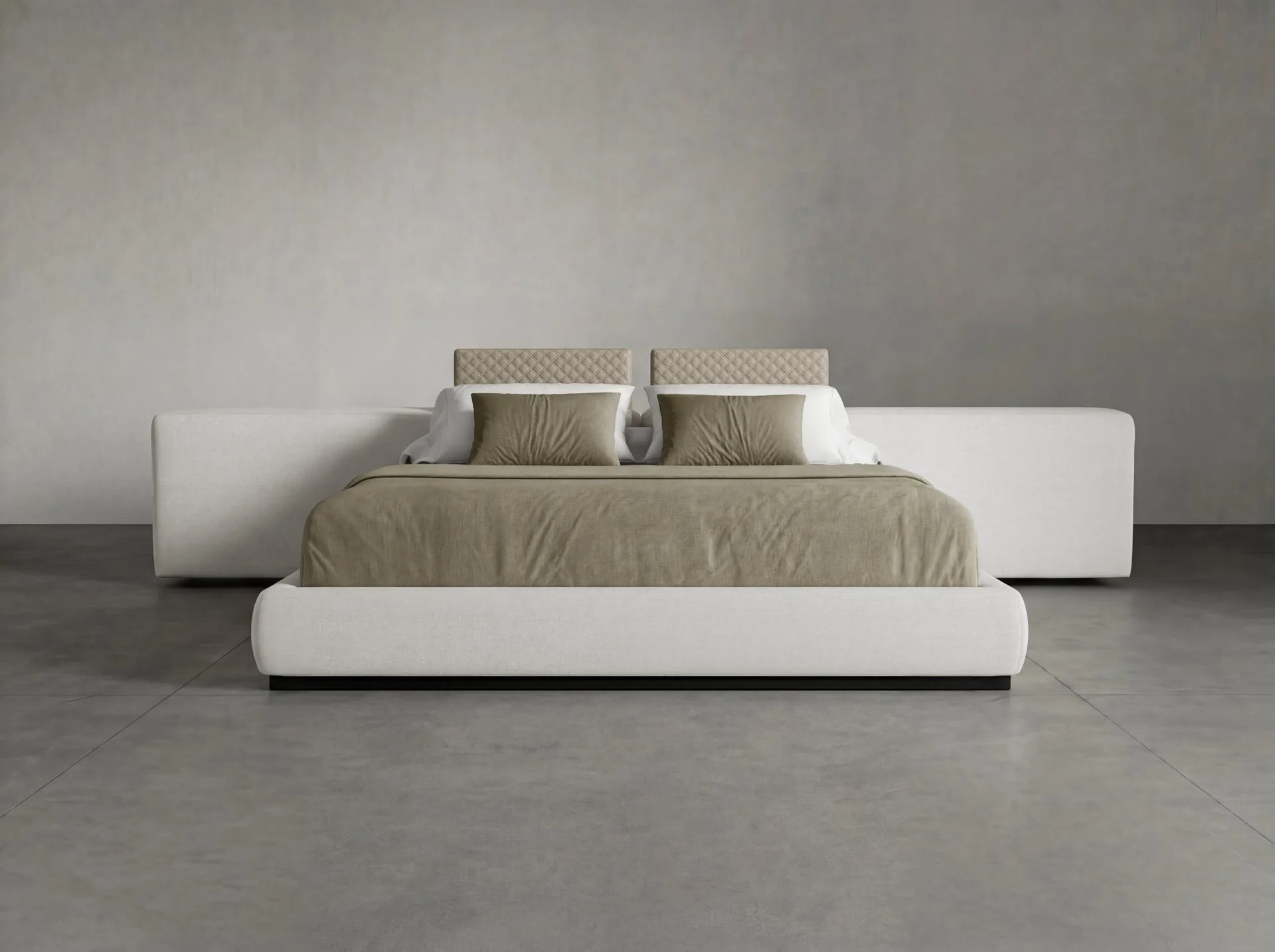 Spruce Bed en espuma de alta resiliencia, color tela tiza
