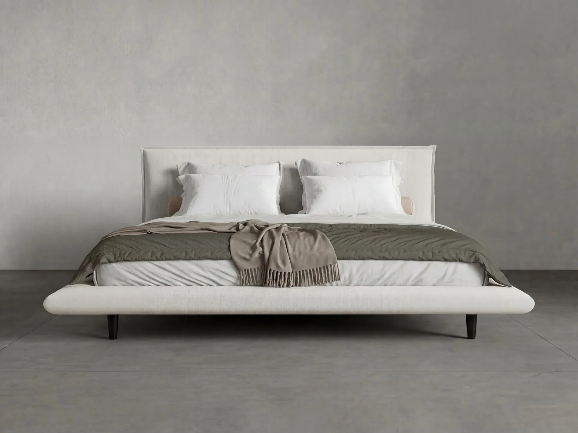 Florence Bed en espuma de alta resiliencia, color tela luna