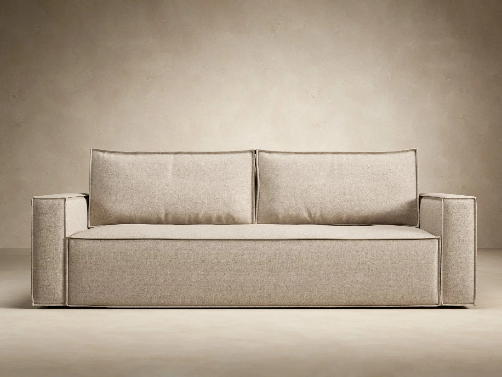 Newilla Standard Arms Sofa Bed color tela duna del desierto