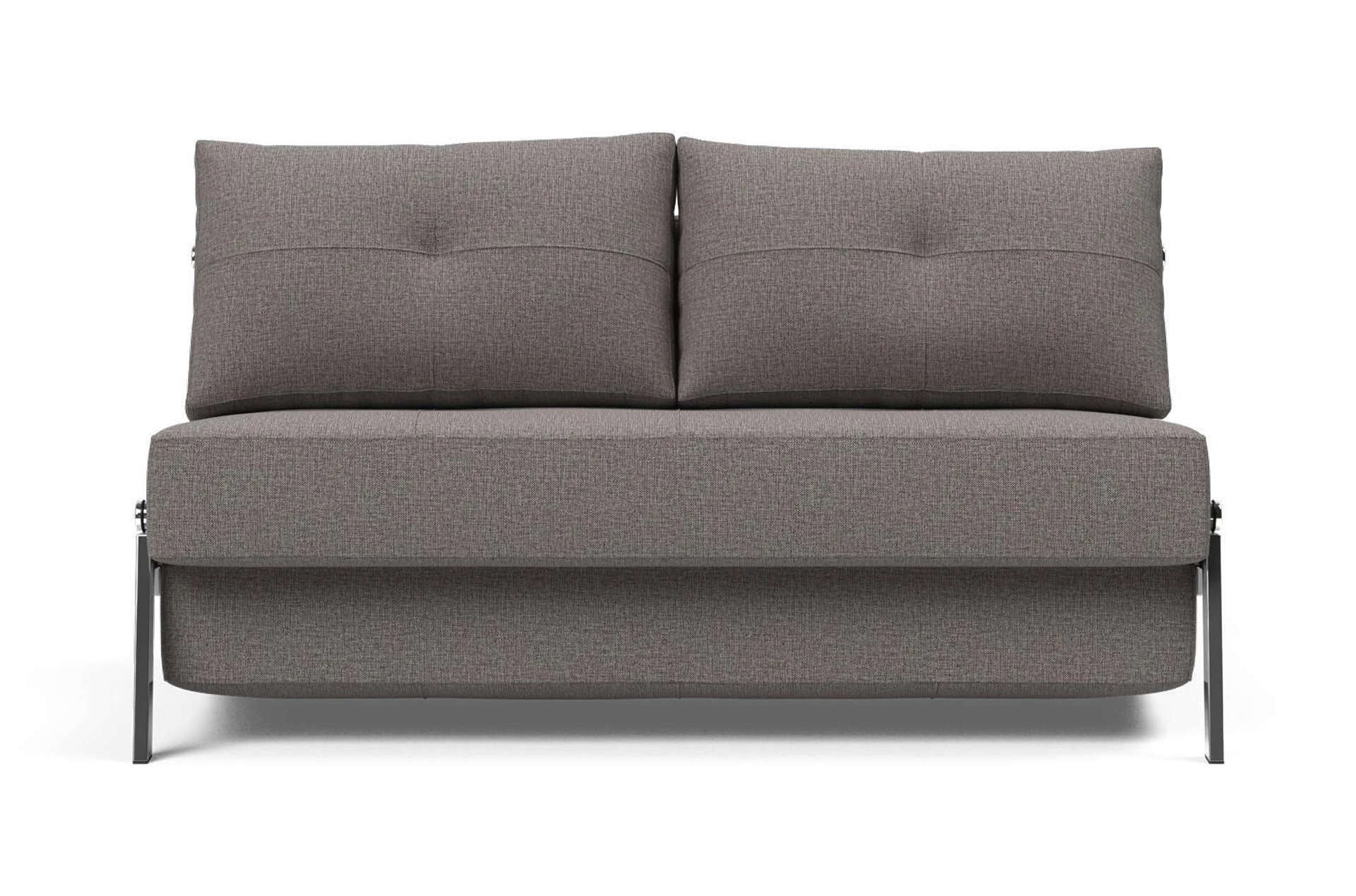 Cubed Sofa Bed en espuma de alta resiliencia, color tela jaspeada gris · patas cromadas