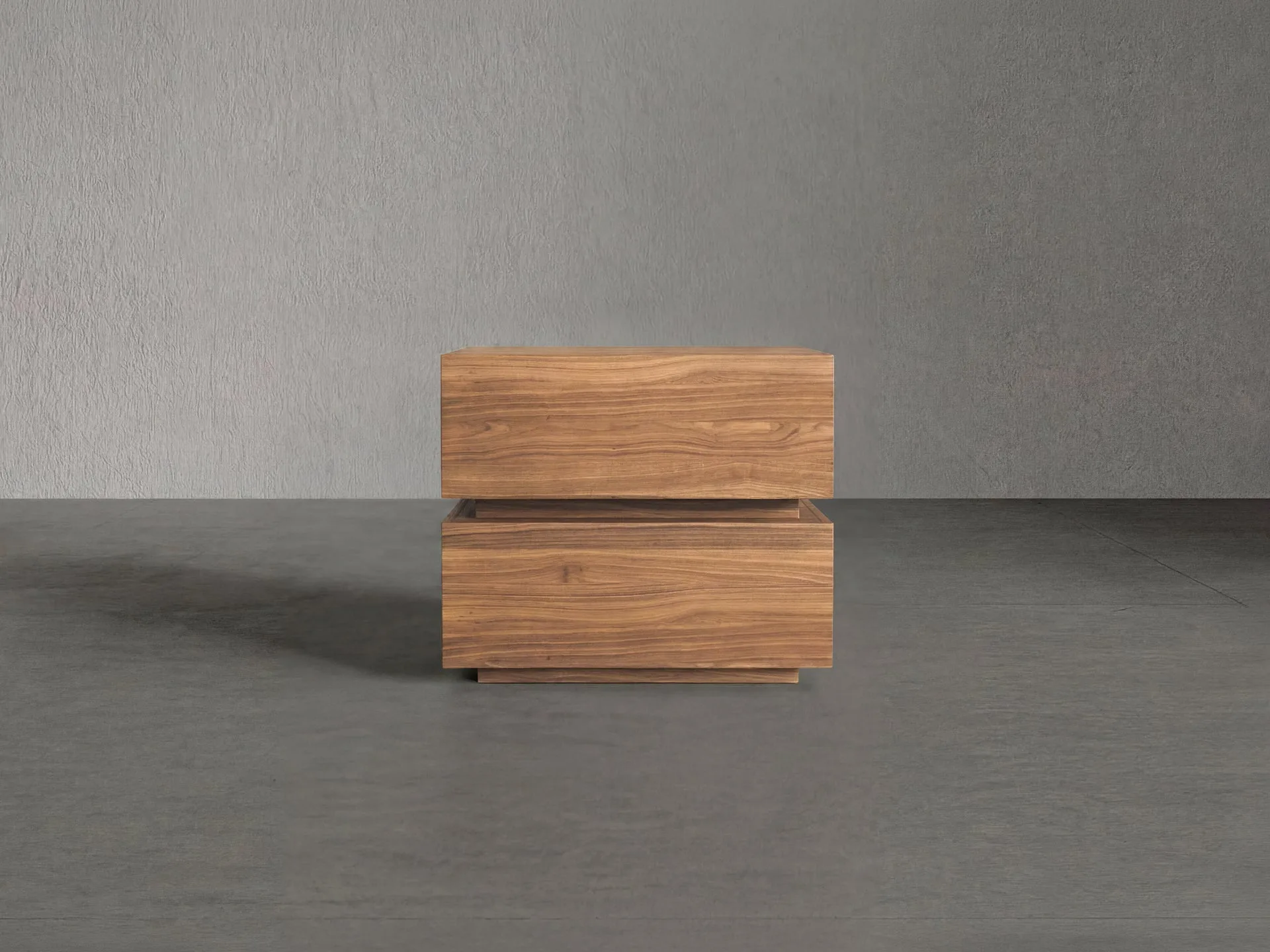 Brookline Nightstand en mdf enchapado, color nogal