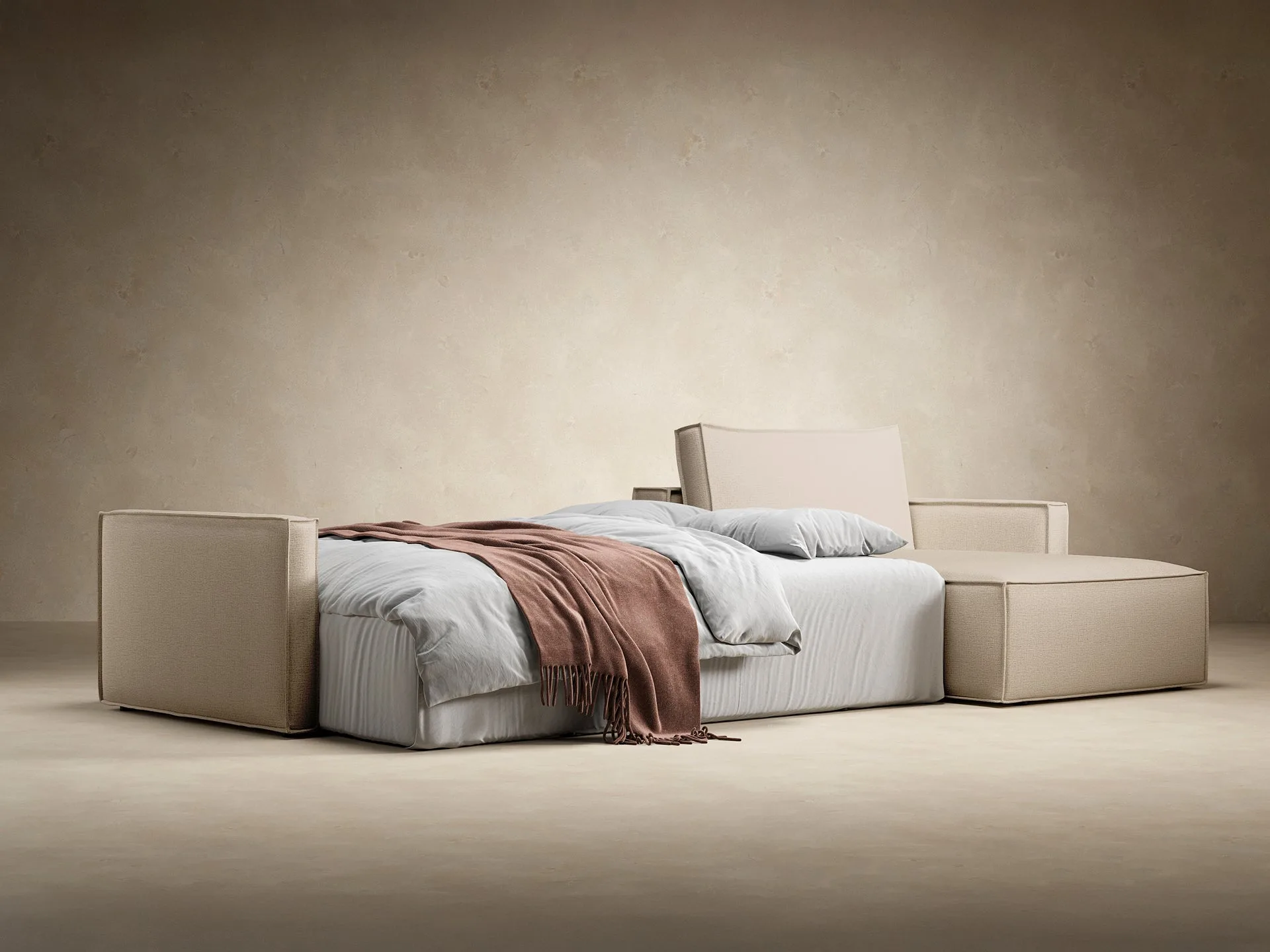 Newilla Slim Arms Sectional Sofa Bed miniatura 4