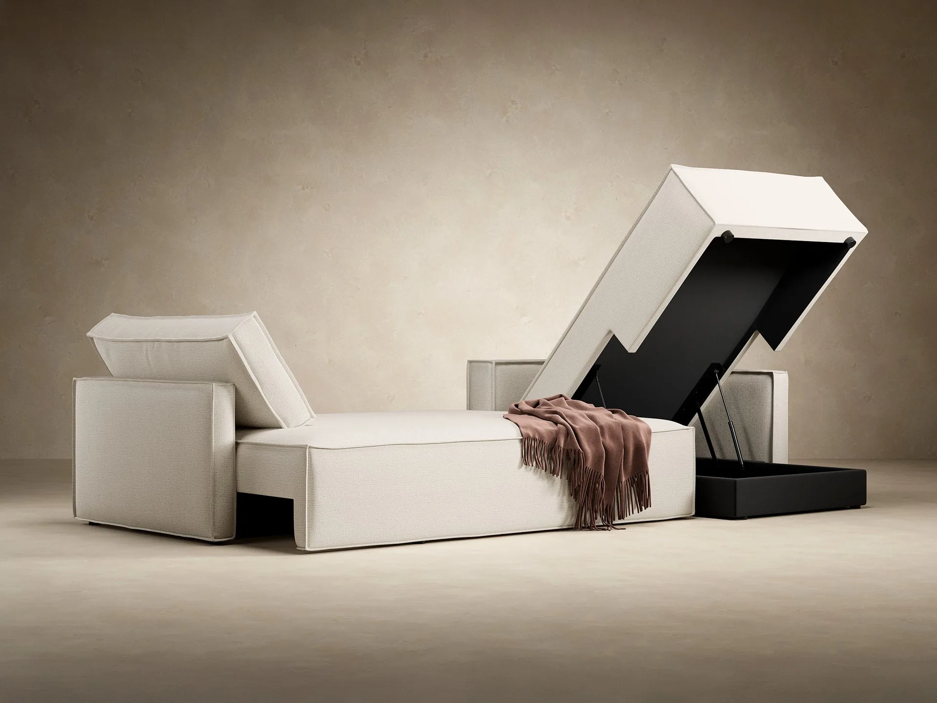Newilla Slim Arms Sectional Sofa Bed miniatura 7