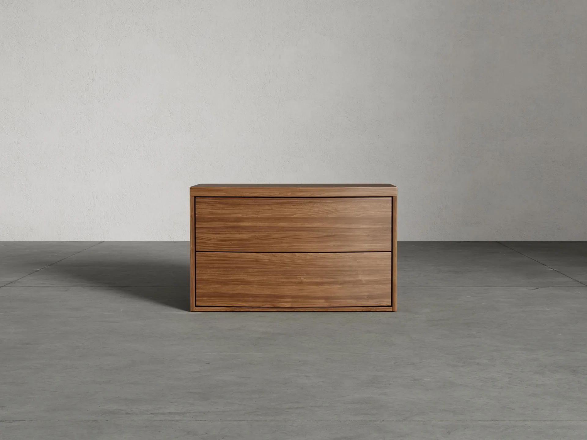 Ludlow Nightstand en mdf enchapado, color nogal