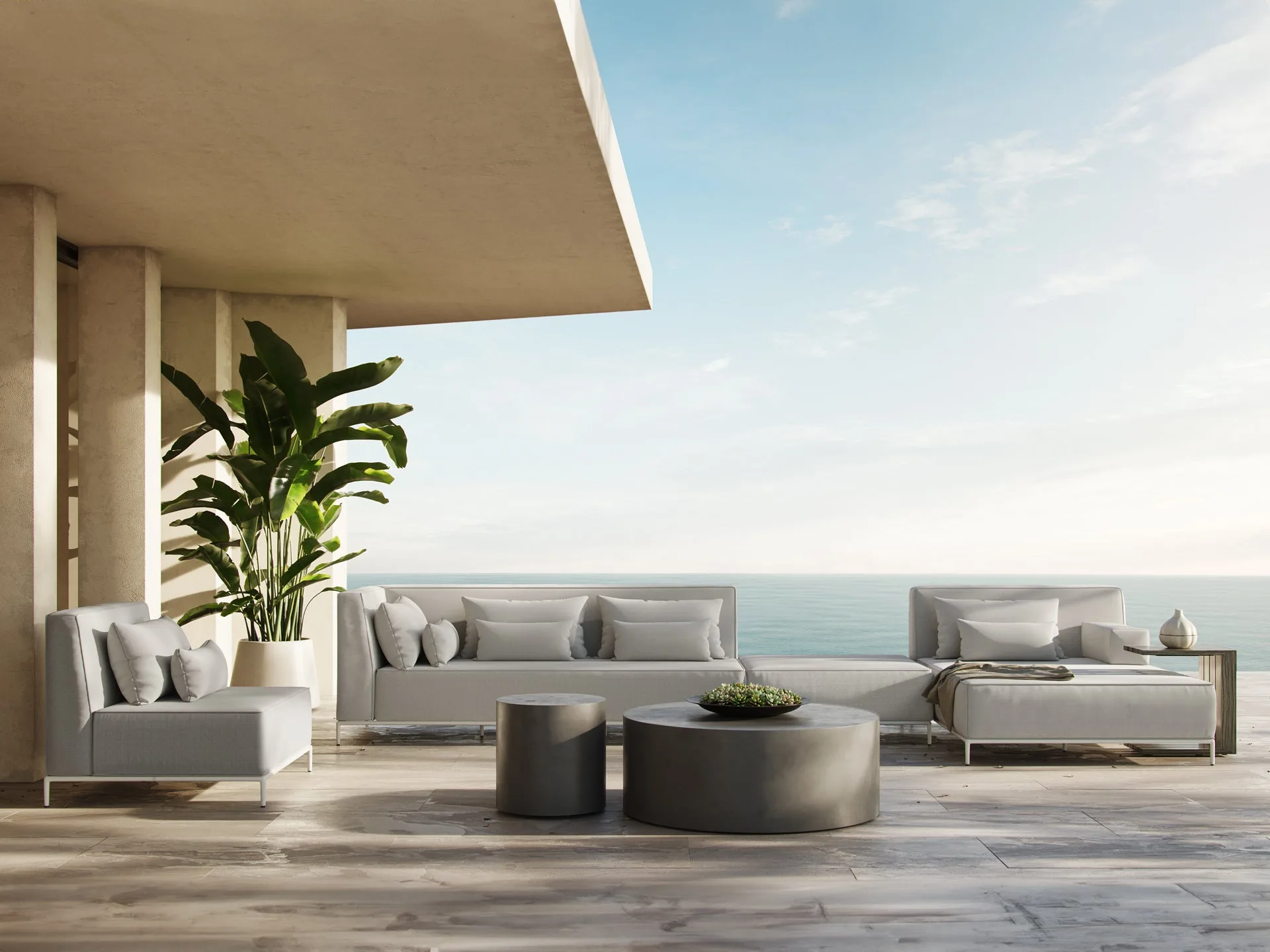 Cannes Outdoor Ottoman miniatura 5