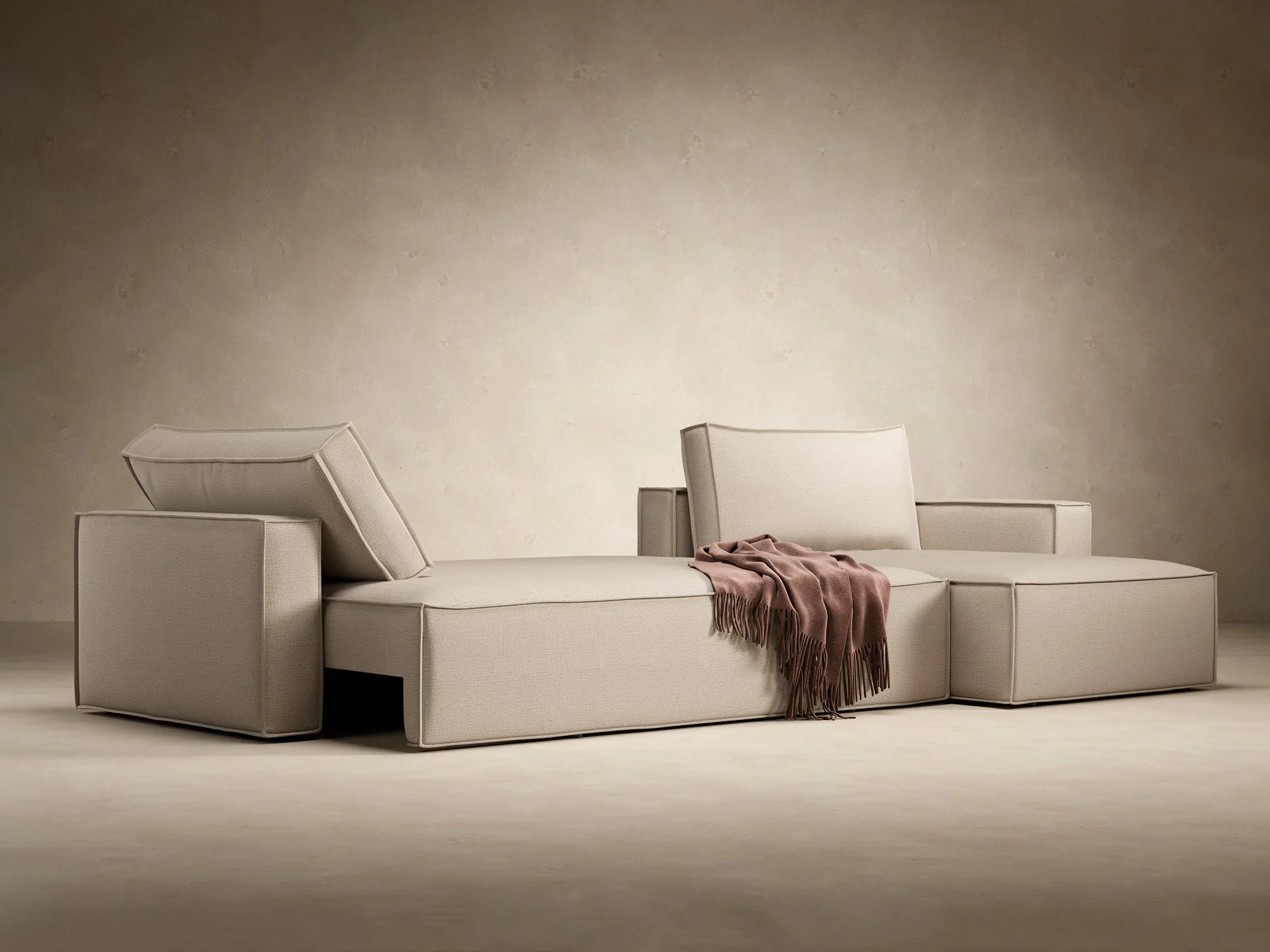 Newilla Standard Arms Sectional Sofa Bed miniatura 3