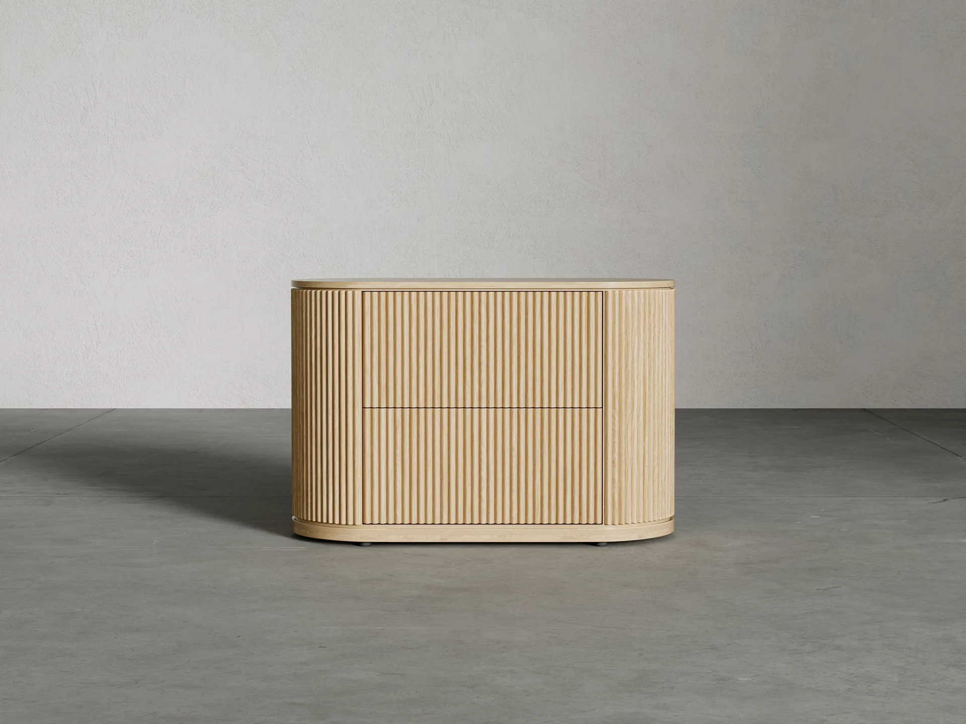Surabaya Nightstand en mdf enchapado, color roble claro