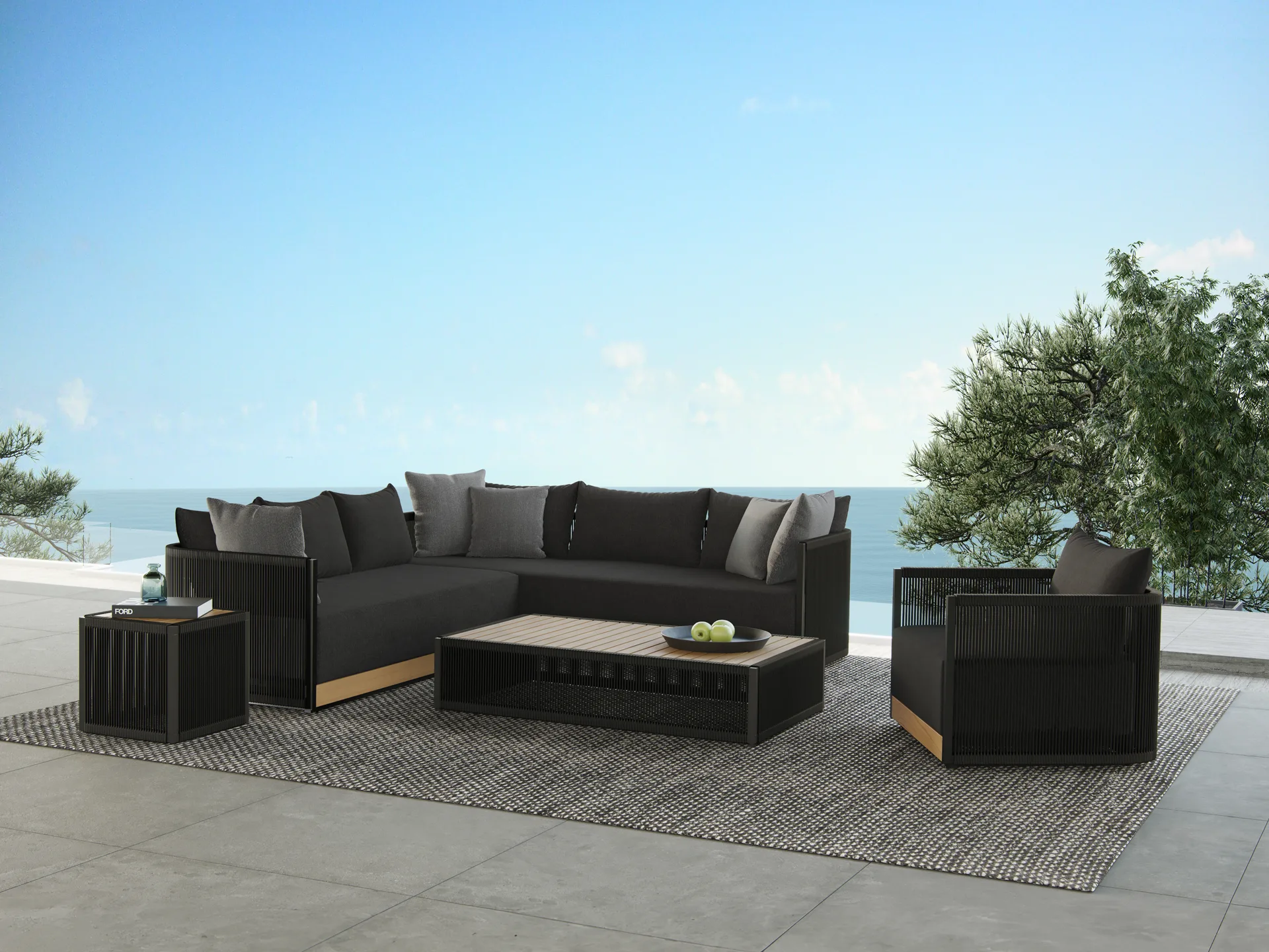 Clifton Outdoor Corner Sectional miniatura 5
