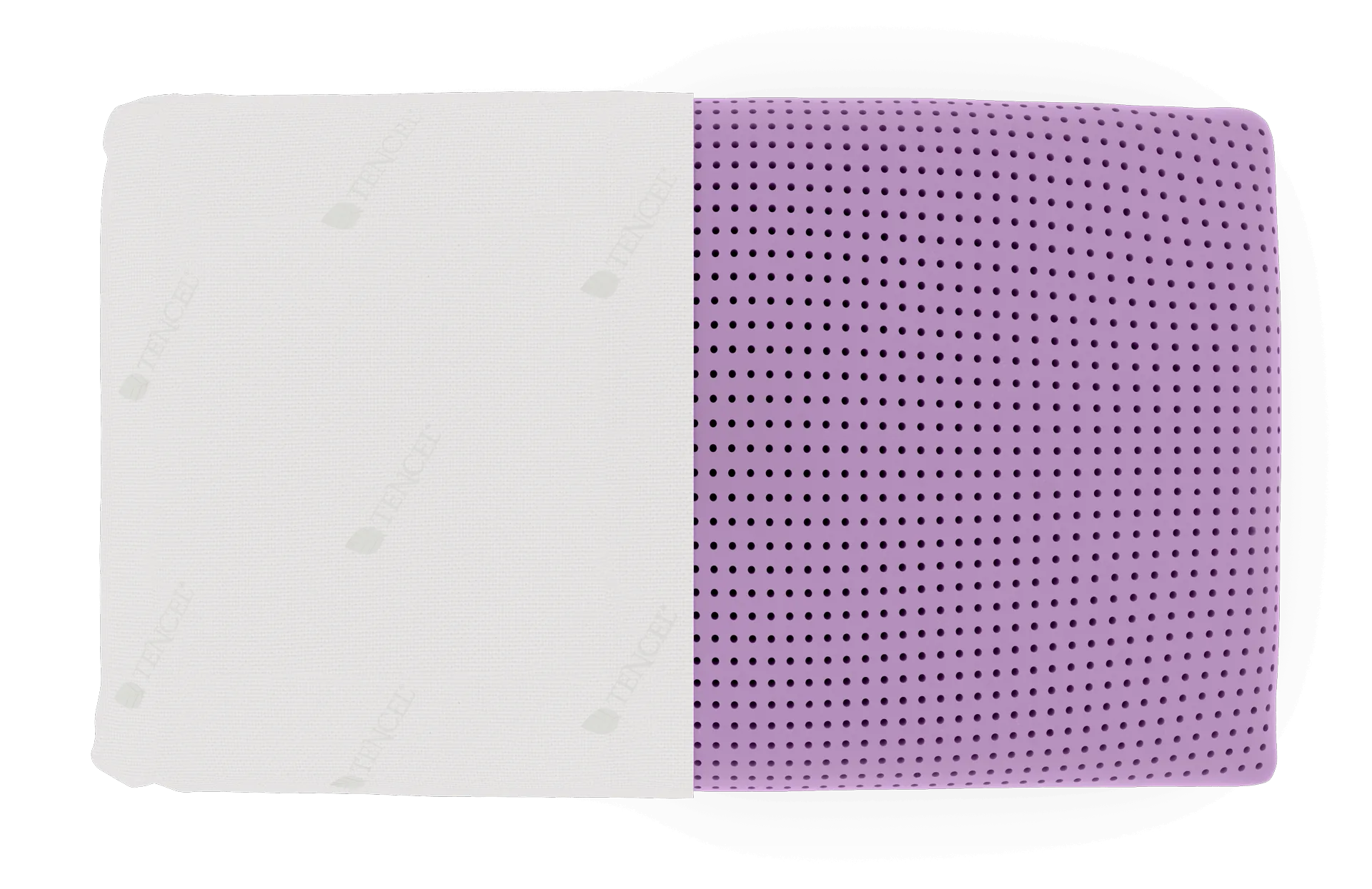 Aurora Mid Profile Pillow en algodón, color lavanda