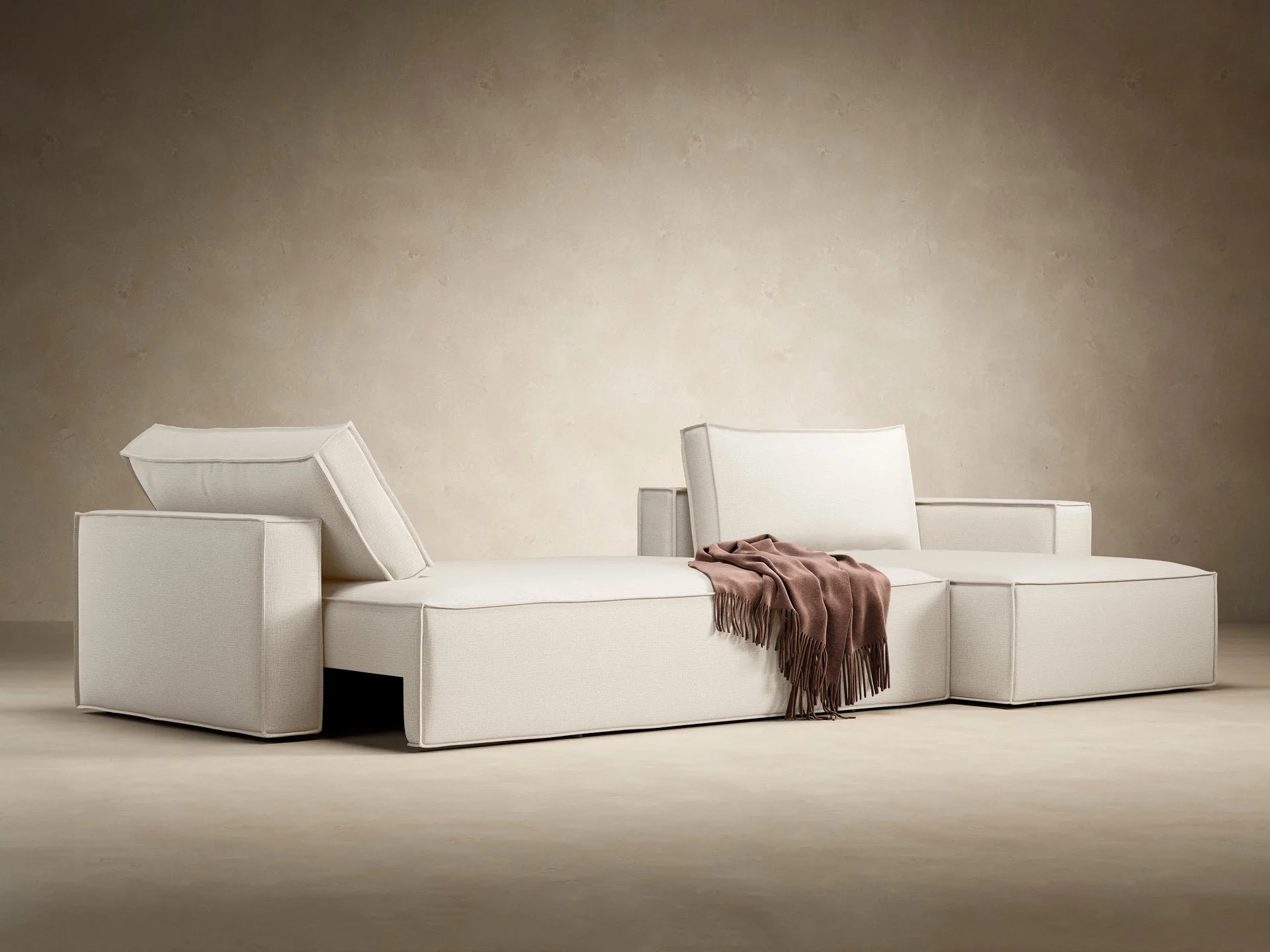 Newilla Standard Arms Sectional Sofa Bed miniatura 11